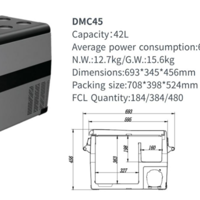 Alternative view of 45 Lt Portatif Araç Buzdolabı Kompresörlü 12V 24V 220V Kamp Karavan Oto Buzdolabı 60W