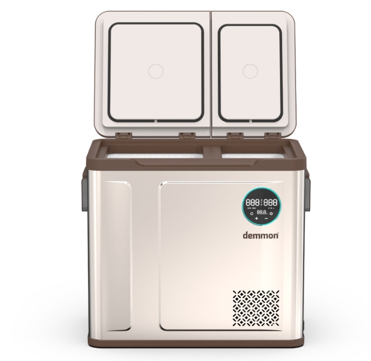 Demmon WXR55 Çift Bölmeli Araç İçi Buzdolabı 55 LT | 12V / 24V Kompresörlü Araç Buzdolabı - Görsel 3