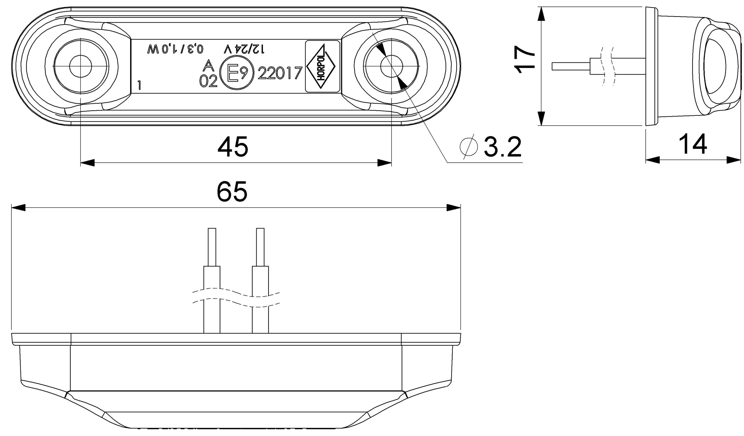 HORPOL LD 2439 İşaret lambası SLIM - Görsel 6