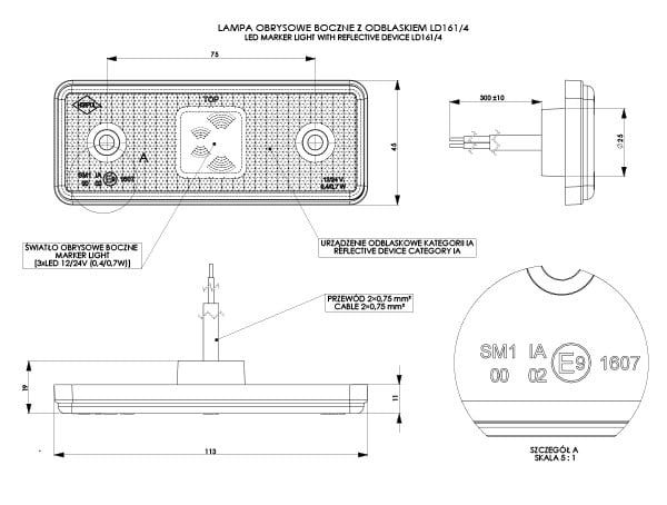 HORPOL LD 161/4 İşaret lambası - Görsel 2