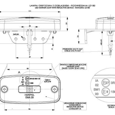 Alternative view of HORPOL LD 180 İşaret lambası