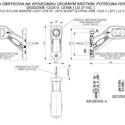 Alternative view of Horpol LD 2115/L LED Yan Pozisyon (Marker) Lambası – Sol