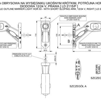 Alternative view of Horpol LD 2115/P LED Yan Pozisyon (Marker) Lambası – Sağ