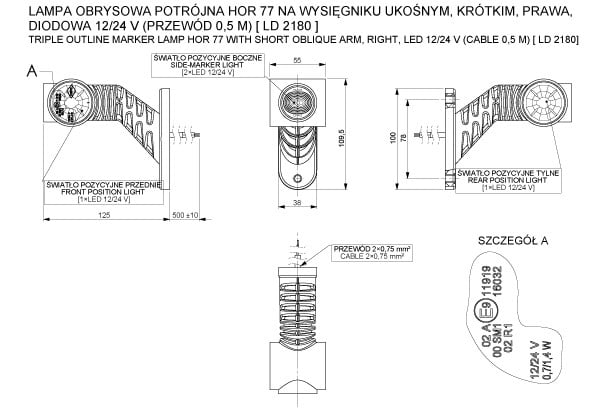 Horpol LD 2180 LED Obrys / Marker Lambası (Sağ) - Görsel 2