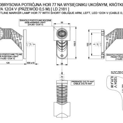 Alternative view of Horpol LD 2181 LED Obrys / Marker Lambası (Sol)