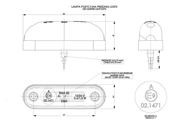HORPOL LD 370 İşaret lambası - Görsel 2