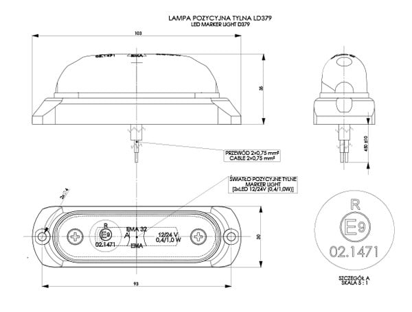 HORPOL LD 379 İşaret lambası - Görsel 2