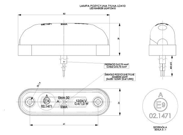 HORPOL LD 410 İşaret lambası - Görsel 2