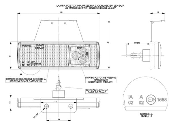 HORPOL LD 454/P İşaret lambası - Görsel 2
