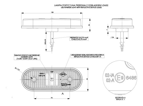 HORPOL LD 632 İşaret lambası - Görsel 2