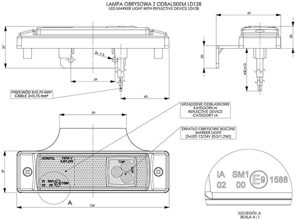 HORPOL LD 890 İşaret lambası - Görsel 2