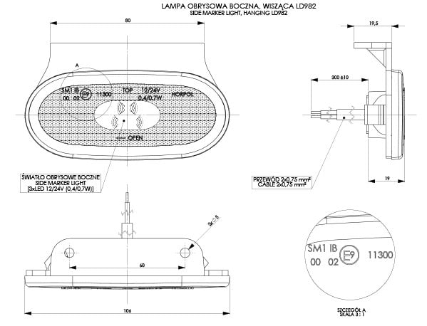 HORPOL LD 982 İşaret lambası - Görsel 2