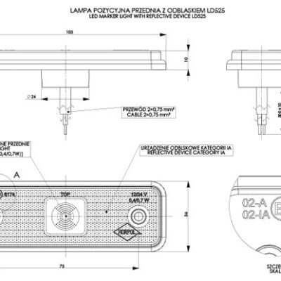 Alternative view of HORPOL LD 525 Kauçuk pedli işaret lambası