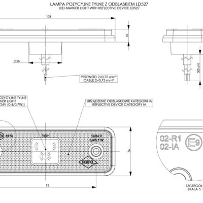 Alternative view of HORPOL LD 527 Kauçuk pedli işaret lambası