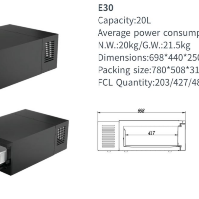 Alternative view of Araç İçi Çekmece Tipi Buzdolabı 30 LT – 60W Düşük Enerji Tüketimli Oto Buzdolabı